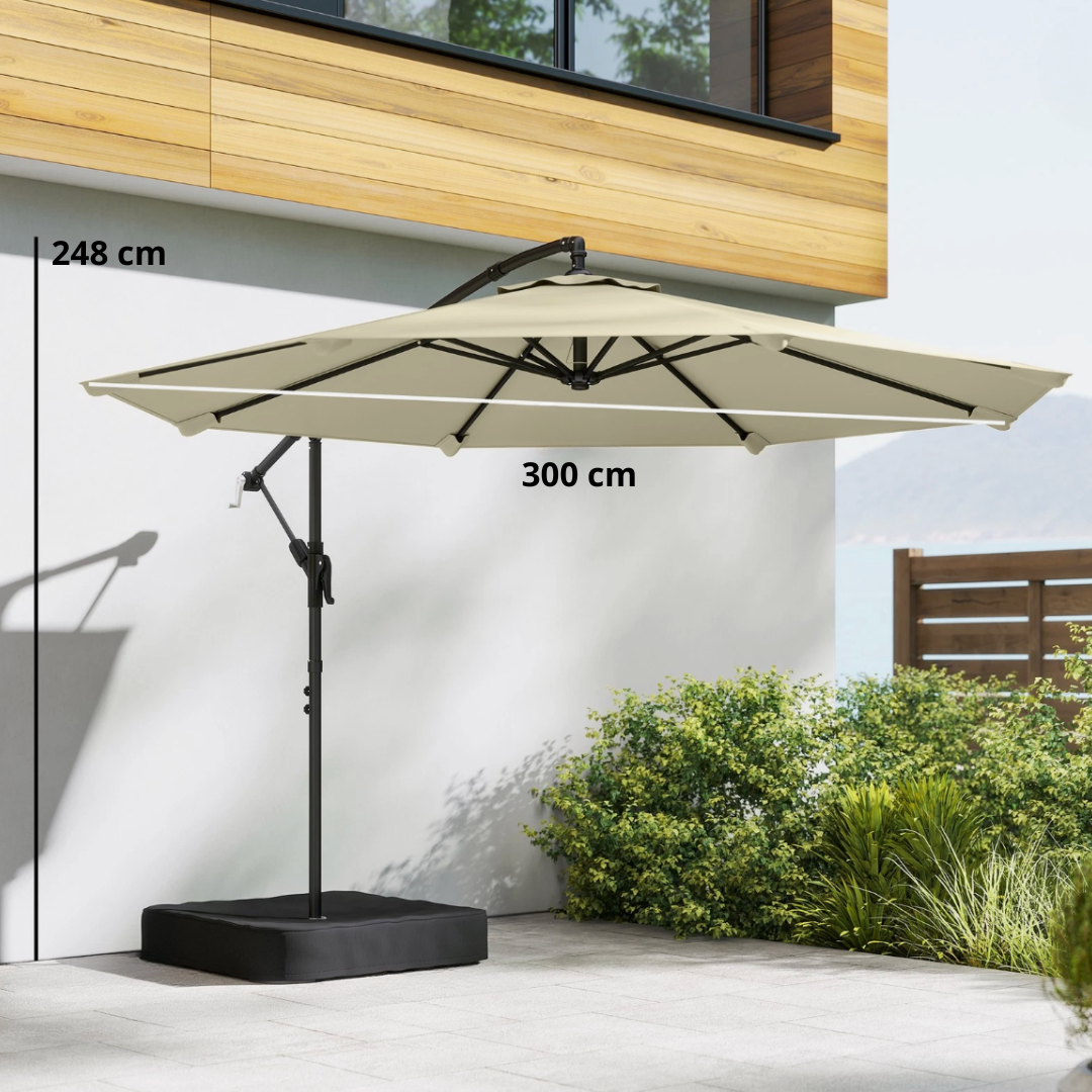 Ombrellone a sbalzo 3m dimensioni